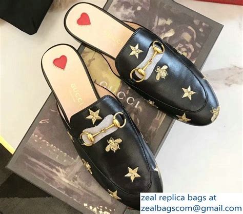 gucci slides with bees and stars